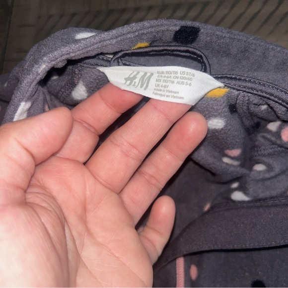 H&M Gray Fleece Jacket with Pink Accents - Picture 2 of 2